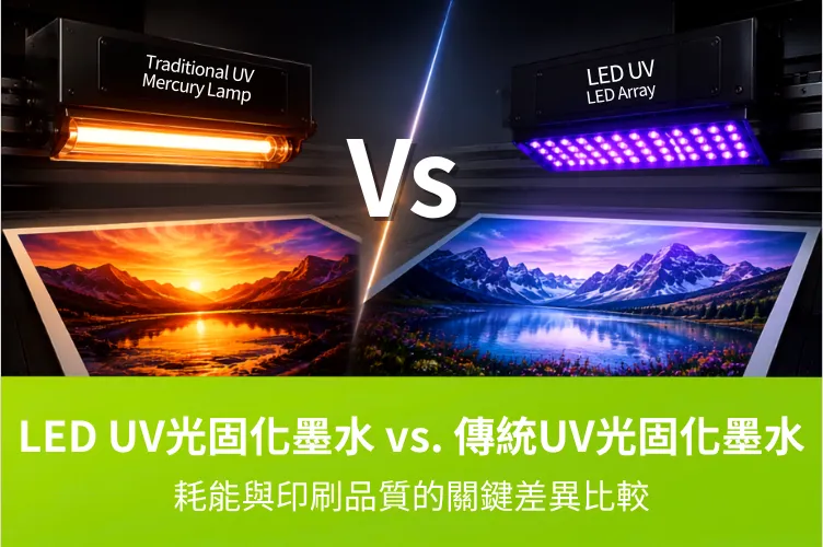 LED UV光固化墨水與UV光固化墨水耗能與印刷品質比較