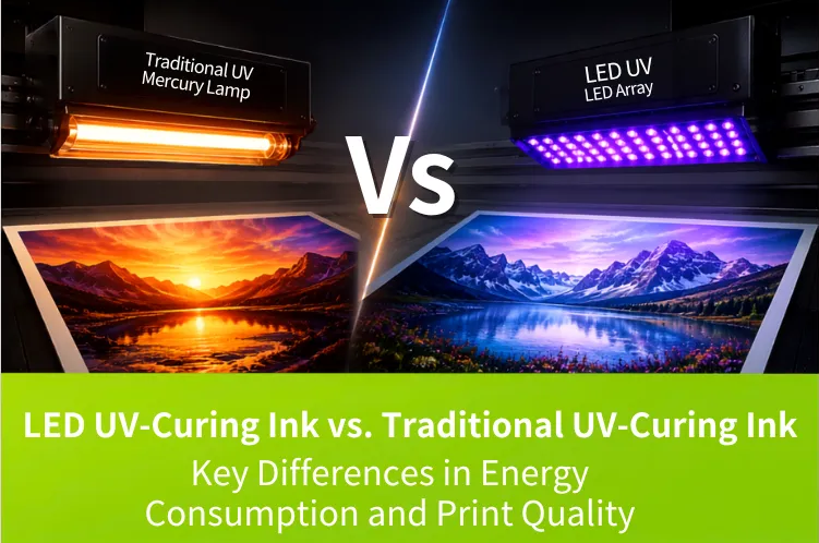 Comparison of LED UV Curing Ink and UV Curing Ink for Energy Use and Print Quality