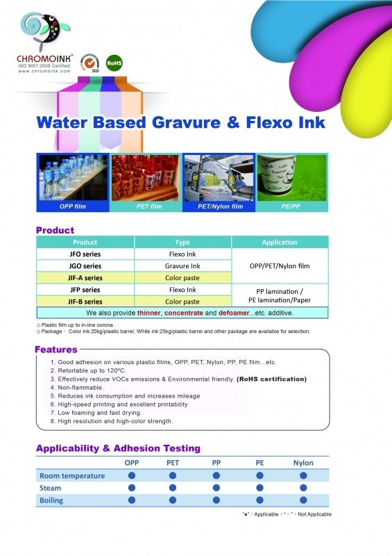 Water Based Gravure & Flexo New Product